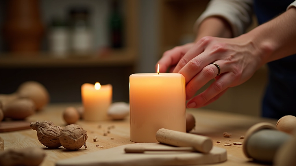 Creative workshops with candles and woodcraft